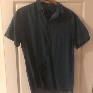 Zara Men’s Jean Button down Polo Shirt